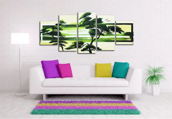 Модульная картина "Зеленая Африка"