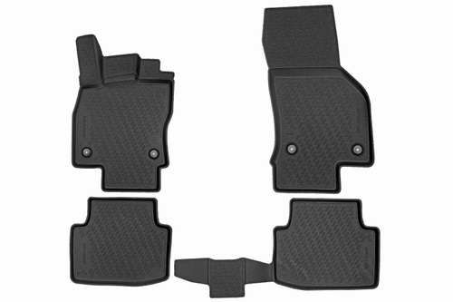 Коврики Premium, 3D в салон VOLKSWAGEN Passat B8, Сед/ Ун, 2015- , 4 шт., (непревзойденный стиль, полиуретан, чёрные) Element.TRIUMF.CARVLK00001