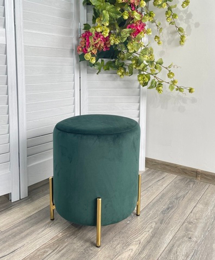 Пуф для гостиной М-City DISAUR Райс (Rice) Bluvel-78 Зеленый, Золотой