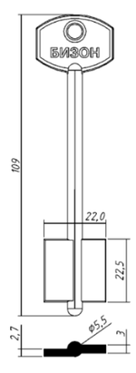 Заготовка дверняк БИЗОН 1 (BZN1D)