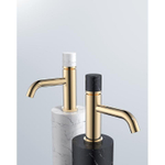 Смеситель для раковины Boheme Stick 121-G-MR-W GOLD MRAMOR WHITE