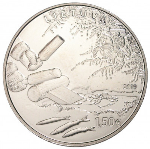 1,5 евро Литва - Ловля корюшки. 2019 год