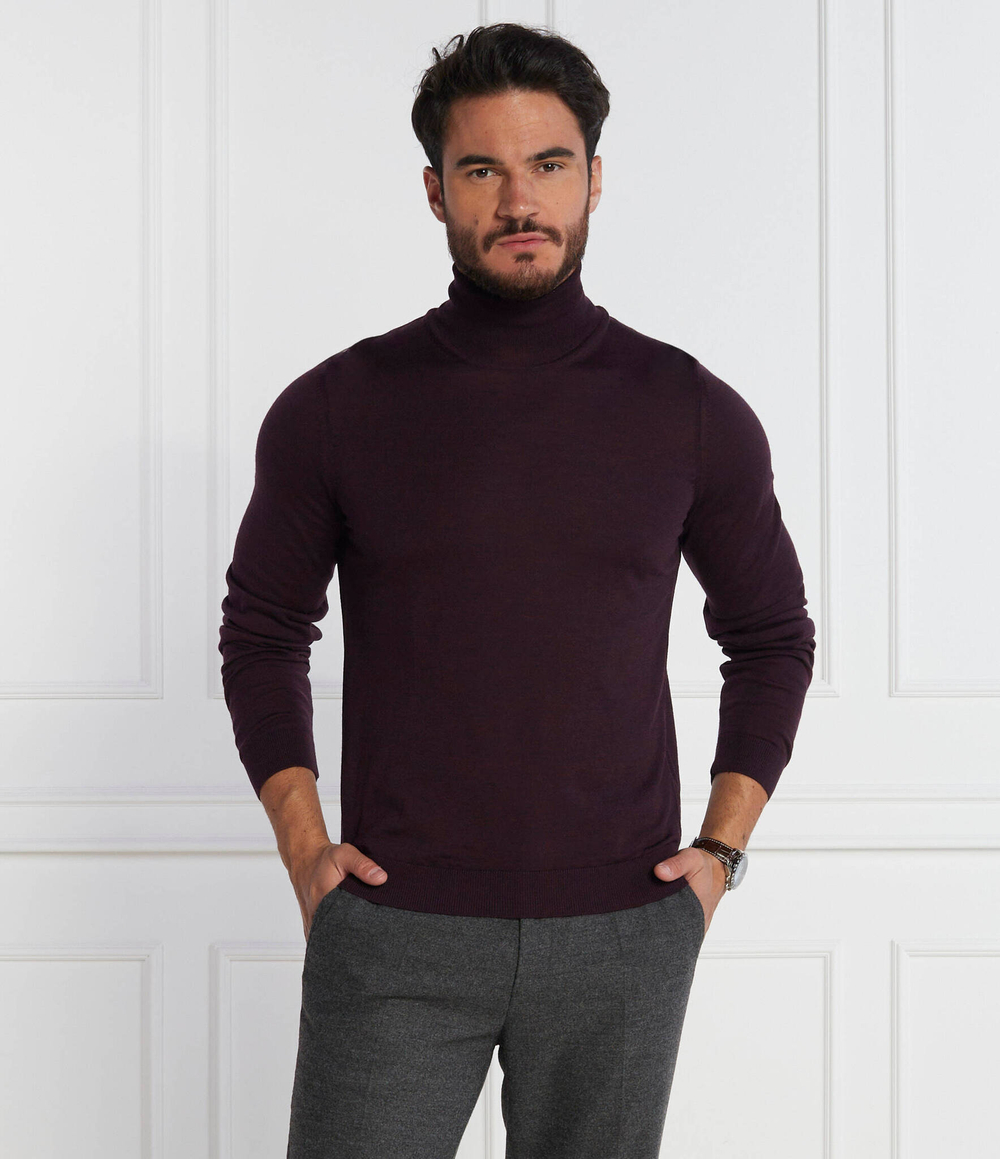 Хлопковый гольф musso-p BOSS BLACK - бордовый(50468262)