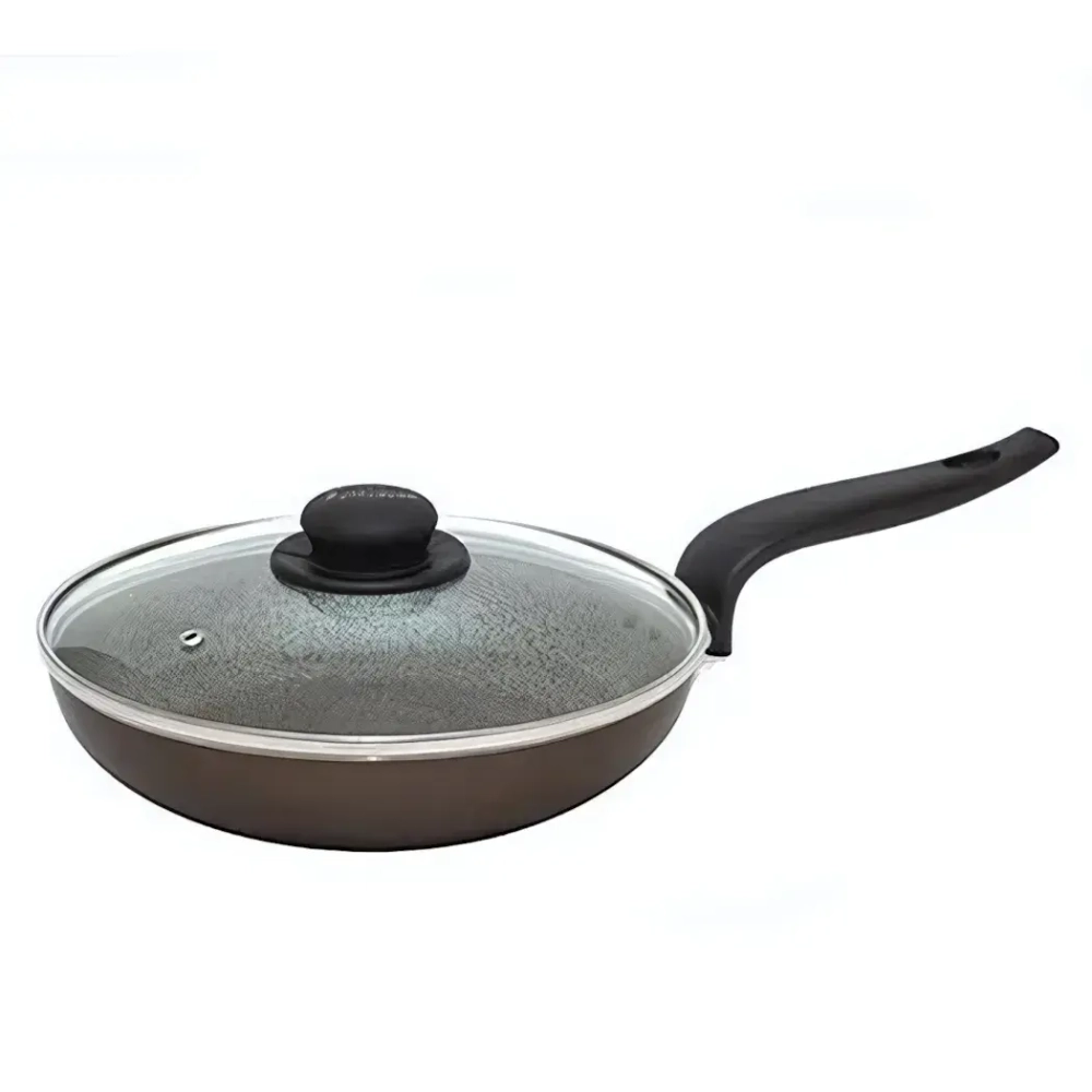 Сковорода глубокая 26см «Merletto» со стеклянной крышкой JMr-126-11