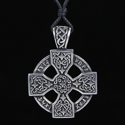 Кулон Кельтский крест ( с рунами в круге )