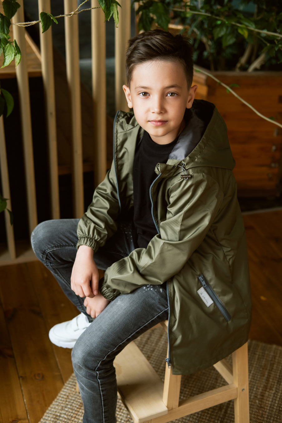 Ветровка "Софт" для мальчика хаки