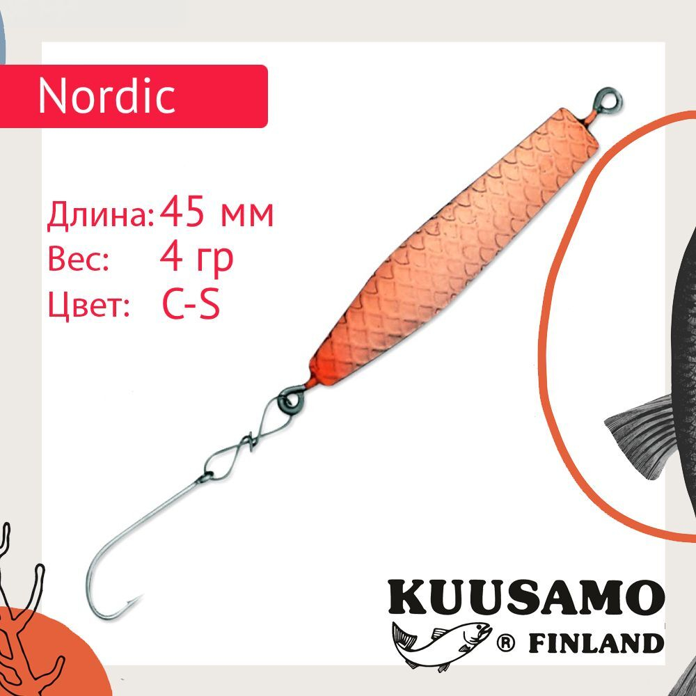 Блесна для рыбалки вертикальная зимняя Kuusamo Nordic