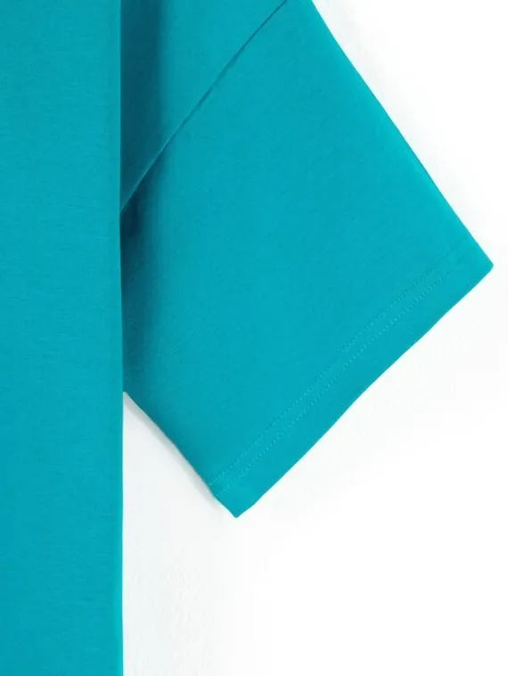 Футболка женская MINAKU: Basic line, цвет аквамарин, размер 50