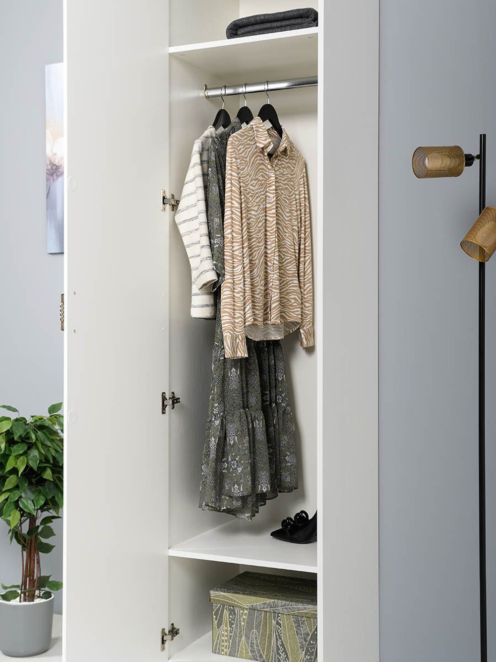 Ливерпуль Шкаф 13.27.01 Белый/Ясень ваниль