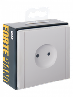 FORTE&PIANO Розетка 1-местная без заземления с защитными шторками винтовое крепление 10А FP217 белый IEK