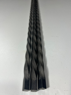 Кованый элемент балясина,торсион 1000мм, витой квадрат полнотелый 10х10мм