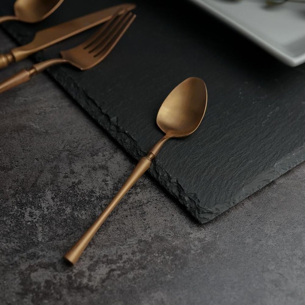 Ложка чайная 15 см матовая цвет медь PVD   [12]