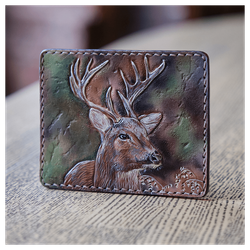 Кожаный картхолдер «Олень»
