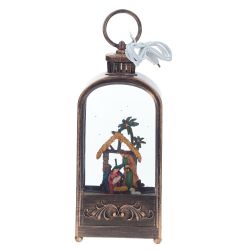 GAEM Изделие декоративное "Фонарь" (подсветка, музыка, вьюга, 3хААА, не прилаг.), L10 W6 H27 см