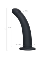 Черный анальный фаллоимитатор Serpens - 14 см. (Цвет: черный)