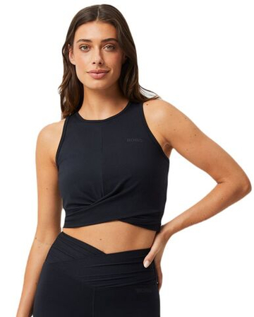 Женский топ теннисный Björn Borg Studio Cross Tank - черный