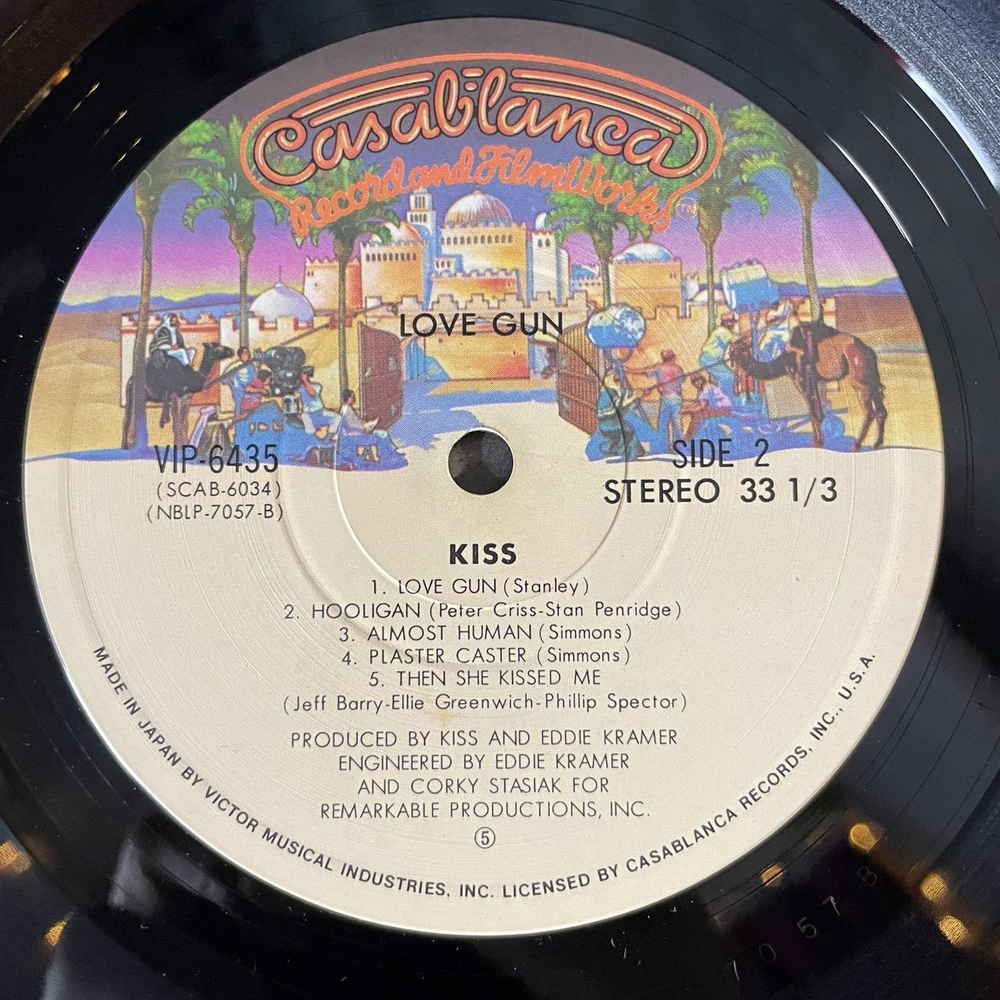 Винтажная виниловая пластинка LP Kiss Love Gun (Japan 1977) (No Obi) Hooligan VIP-6435