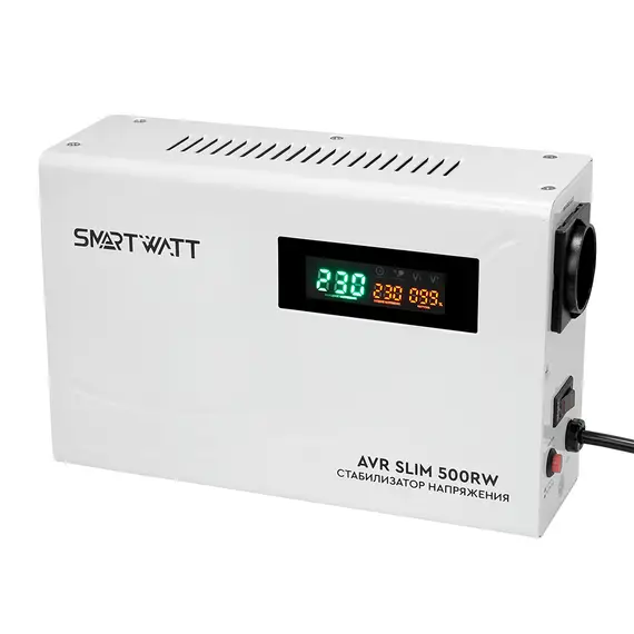 Настенный стабилизатор напряжения 500 Вт SMARTWATT AVR SLIM 500RW