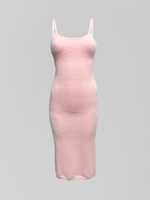 Комплект JN 5276 пушистый из платья миди и кардигана с поясом в комплекте