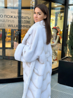 Шуба из импортной норки модель «кимоно» с поясом 130см