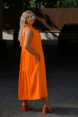 Платье-сарафан лён