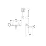 Смеситель для ванны термостат G3291 GAPPO ХРОМ