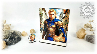 Мужской аватар Полуэльф Воин для настольных игр, ДНД