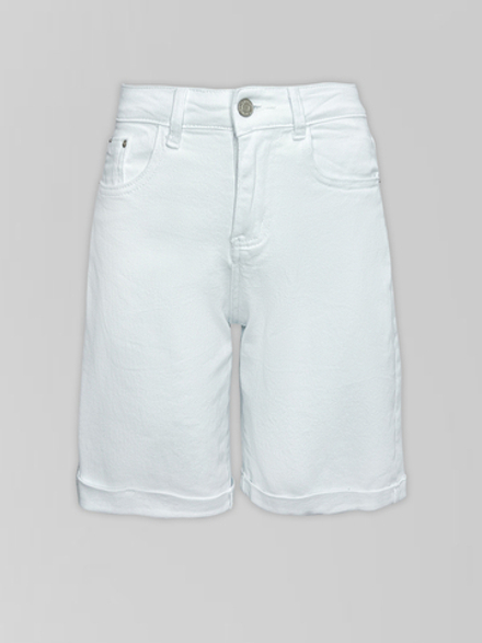 Джинсовые шорты бермуды Denim 9307 однотонные с подворотами