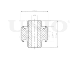 Сайлентблок задний переднего нижнего рычага UNIO RMP-20544
