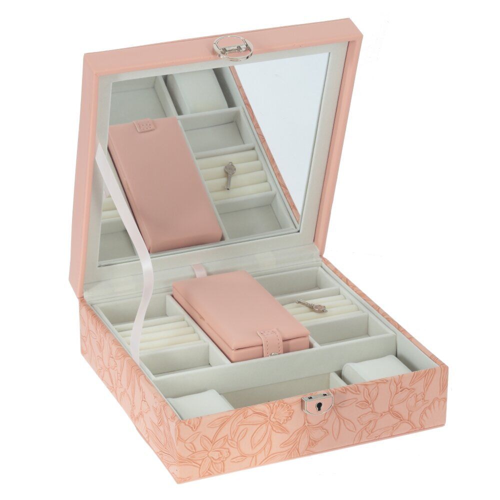 GAEM Шкатулка для украшений с дорожным футляром, L25 W25 H9 см