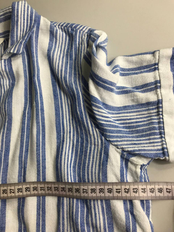 Рубашка H&M удобная из хлопка со льном и вискозой в составе 42 размер