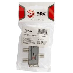 Делитель ТВ ЭРА 4 ответвления под F разъём 5-1000 МГц упаковка 1 шт.