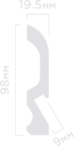 Плинтус HiWood, 98x19,5 мм