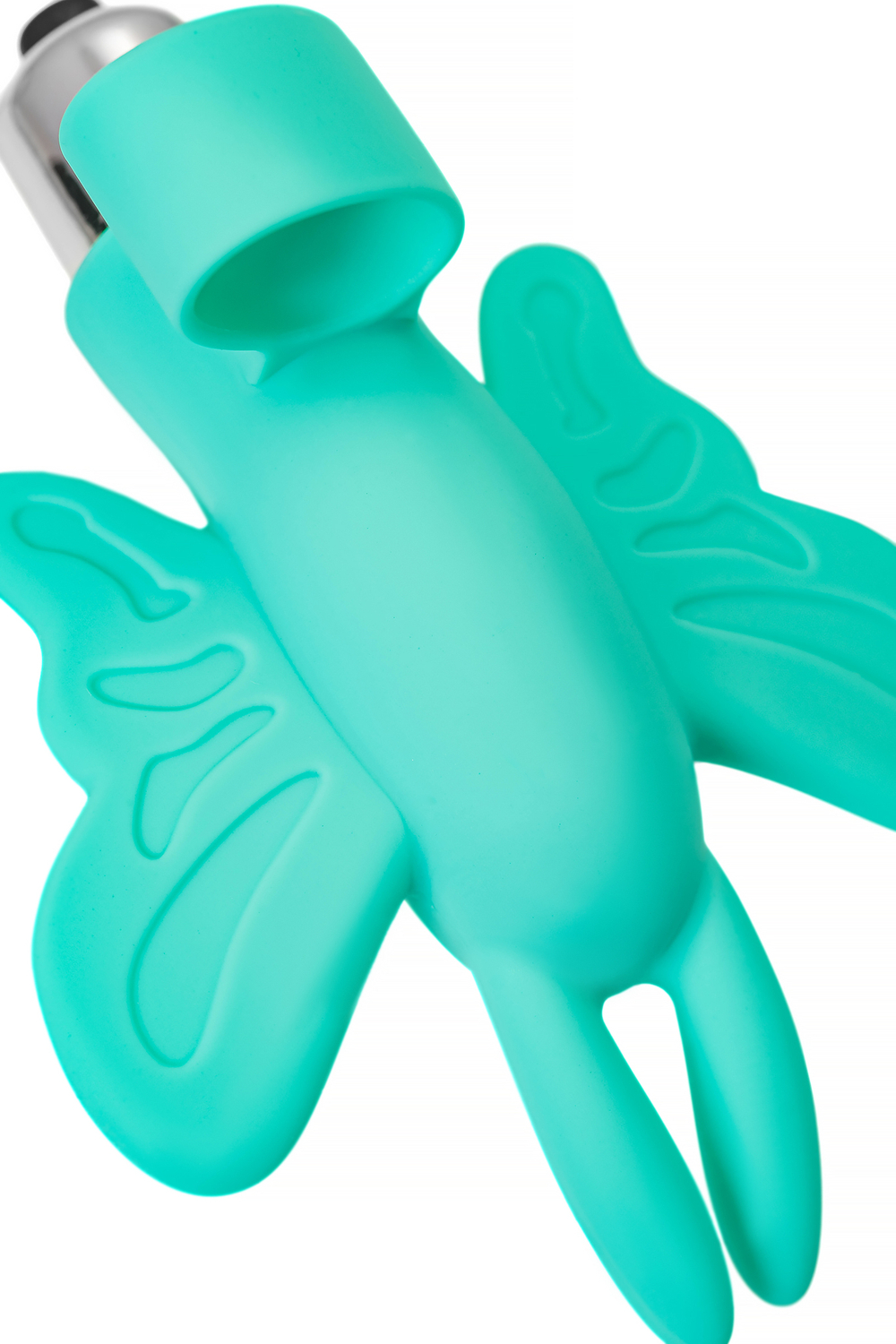 Вибронасадка-бабочка на палец Eromantica мятная 10 см