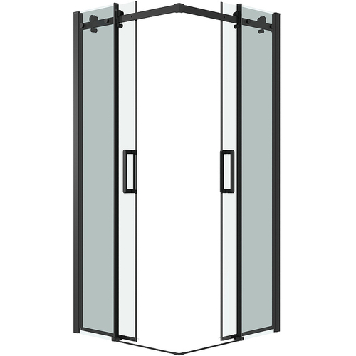 Душевой уголок Grossman Classic 90х90 300.K33.04.9090.21.00 профиль Черный матовый стекло прозрачное