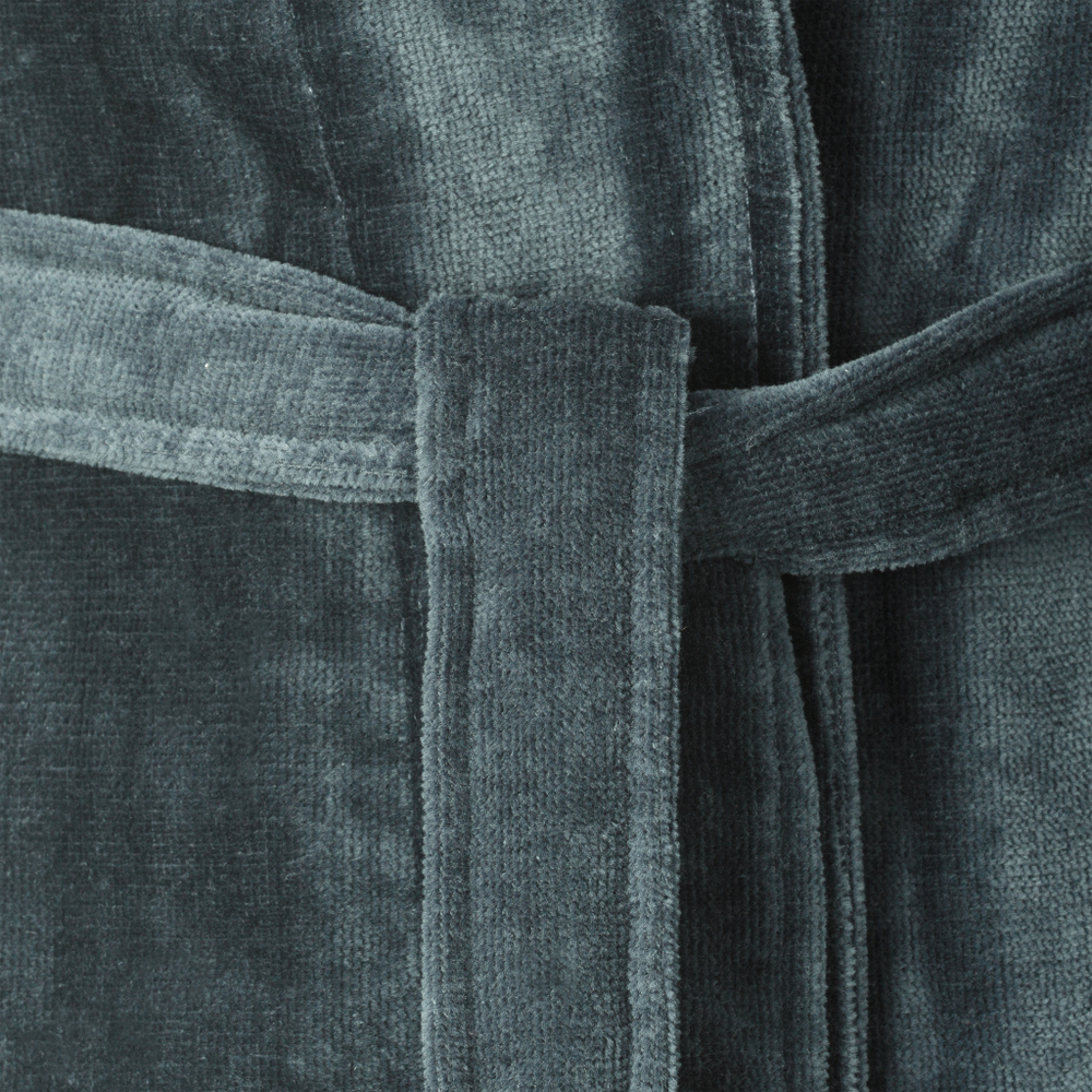 Халат махрово-велюровый Vossen Feeling 740 flanell серый