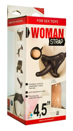 Женский страпон с вагинальной пробкой Woman Strap - 12 см.