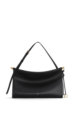 ALAÏA БОЛЬШАЯ СУМКА LE CLICK EAST WEST ИЗ ТЕЛЯЧЬЕЙ КОЖИ, ЧЕРНЫЙ