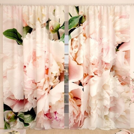 Фотошторы "РД. НЕЖНОСТЬ РОЗОВАТЫХ ПИОНОВ", Россия.