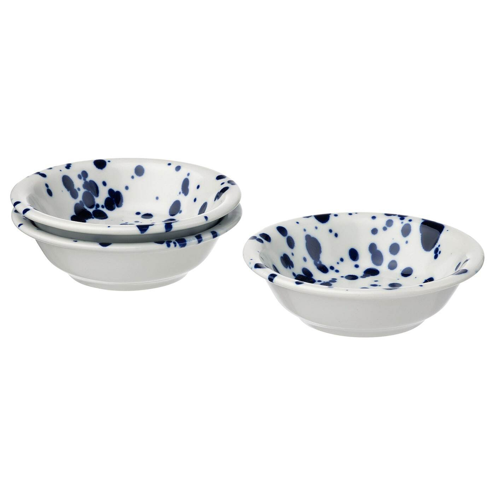 IKEA SILVERSIDA  (ИКЕА СИЛВЕРСИДА)  -  Миска, узор/синий, 11 см