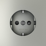 Розетка с заземлением и со шторкой, без рамки Voltum S70 VLS040205
