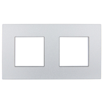 SKANDY Рамка 2-местная SK-F32S металл серебряный IEK