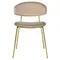 Стул Elle латте с золотыми ножками