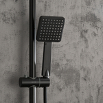 Душевая система термостат  G2491-6 GAPPO лейка "Тропический душ" квадрат 250*250 ЧЕРНЫЙ