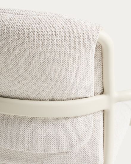 Комплект садовой мебели стол Livorno и 6 стульев Linosa из алюминия цвета экрю