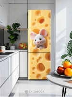 Наклейка интерьерная на холодильник яркая