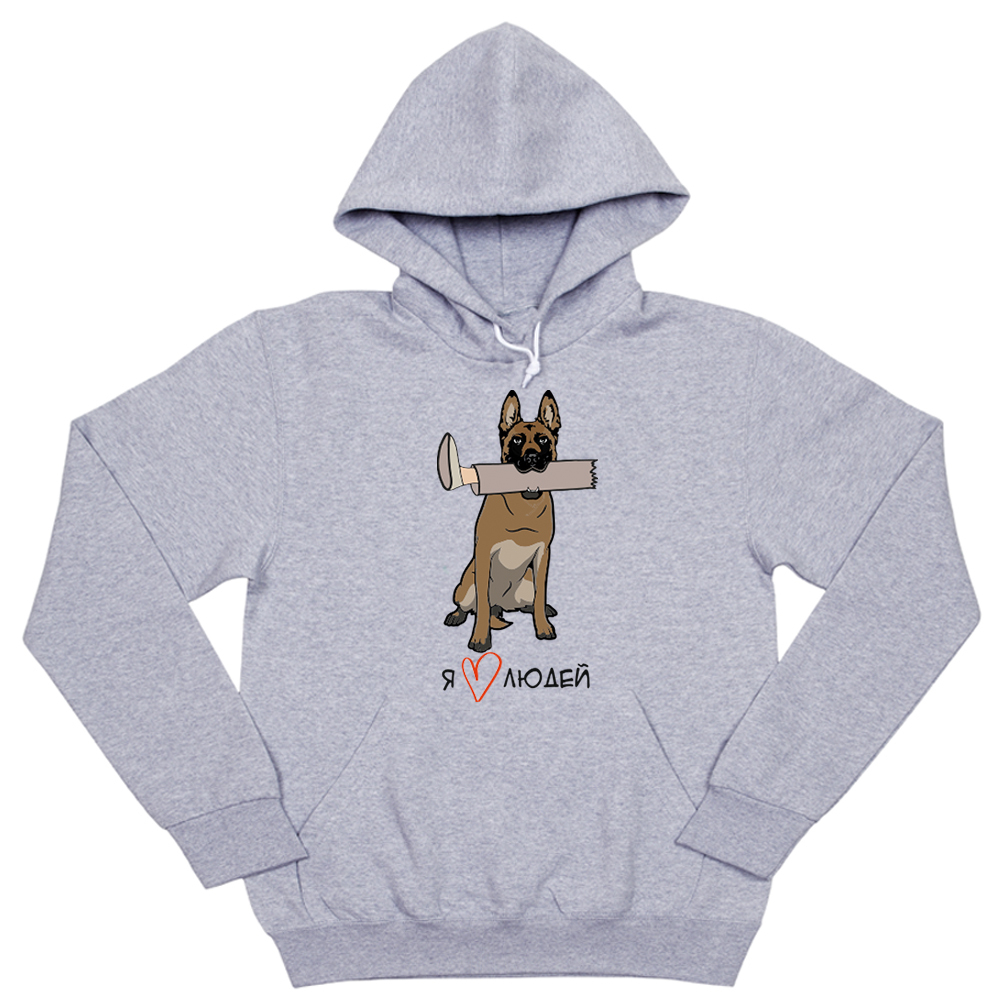 Толстовка "Малинуа любит людей"