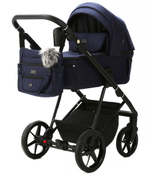 Детская коляска Adamex Vasco 2 в 1 V-TK67 LUX (СИНИЙ)