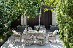 "Латте" обеденная группа плетеная, цвет бежевый