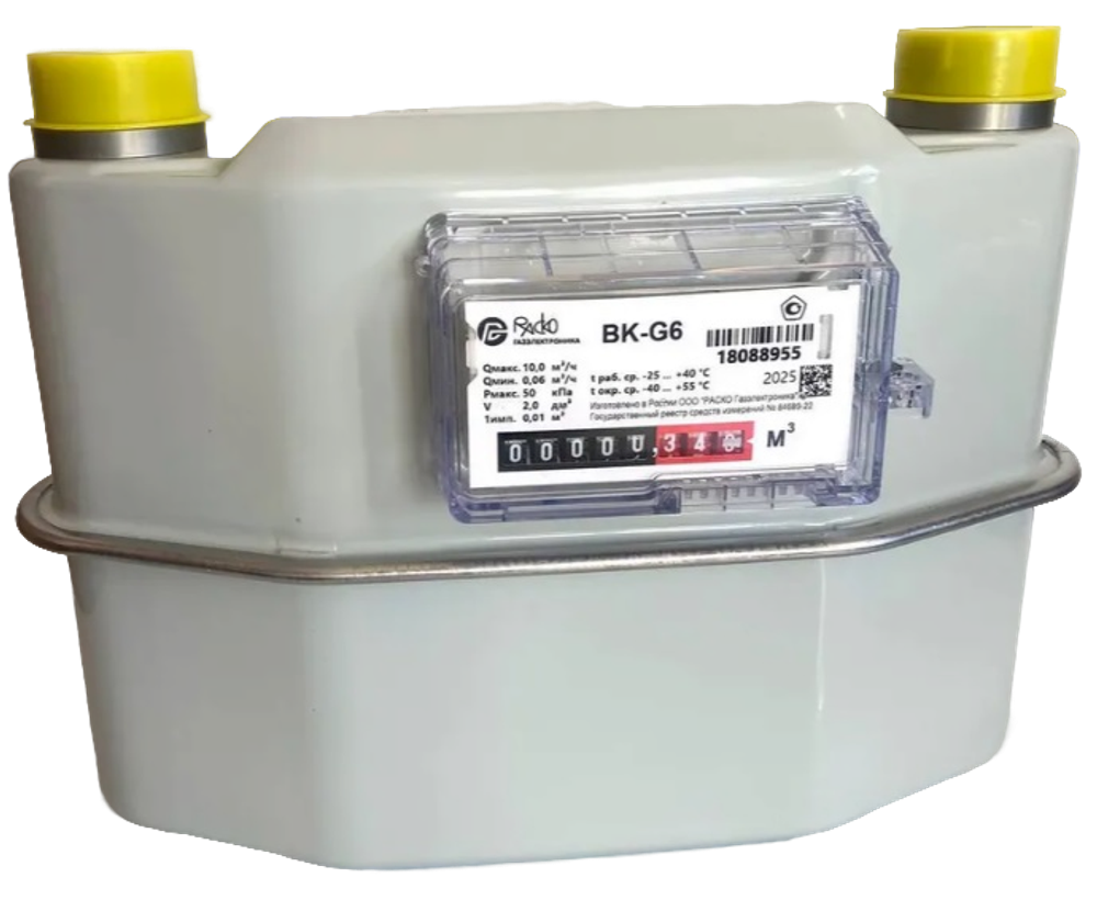 Счетчик газа РАСКО BK-G6 (250 мм) (К) правый